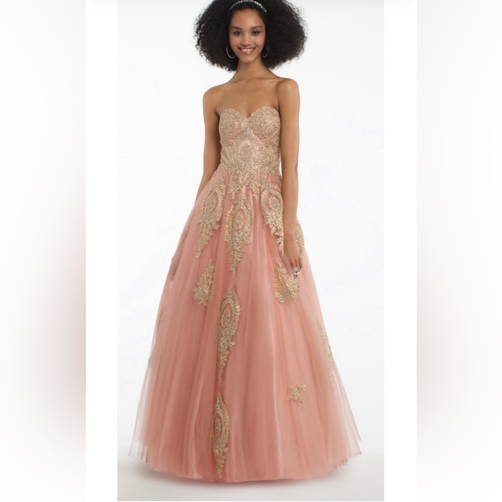 Camille La Vie Prom ball gown- size 10 blush pink